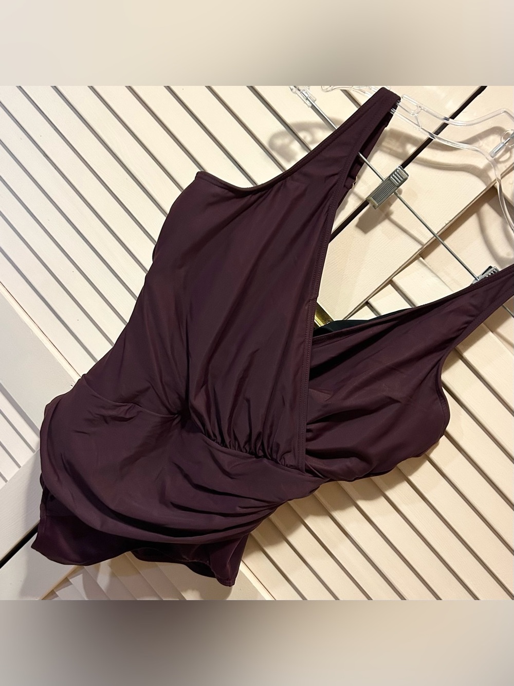 Miraclesuit 18DD Oceanus One Piece Swimsuit Burgundy Women’s Plus Size